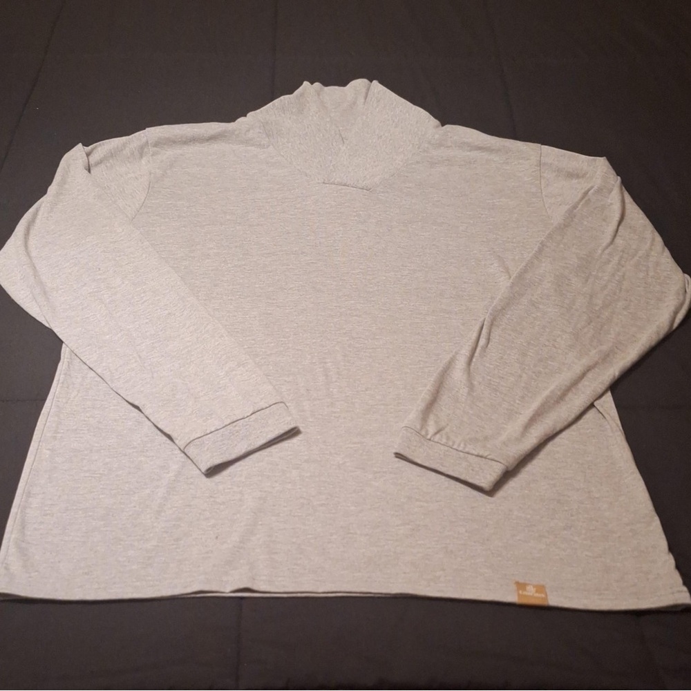 Emirates Long Sleeve Shawl Collar Shirt Gray Size L